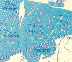 نقشه تهران نو قدیم